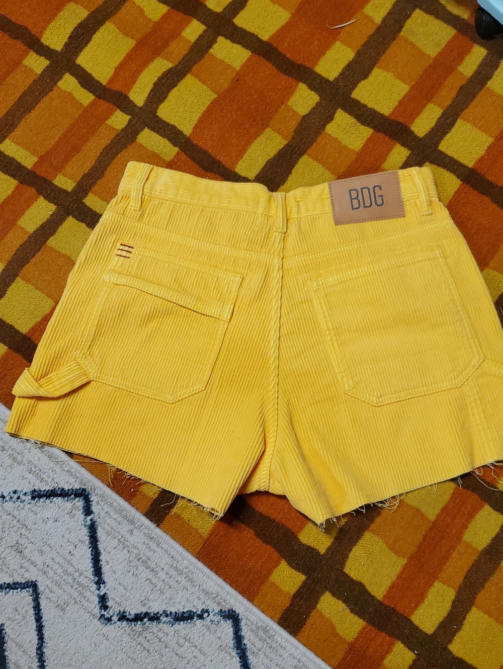 Urban Outfitters BDG Yellow Corduroy Cut Off Carpenter Women's Size 27 Shorts